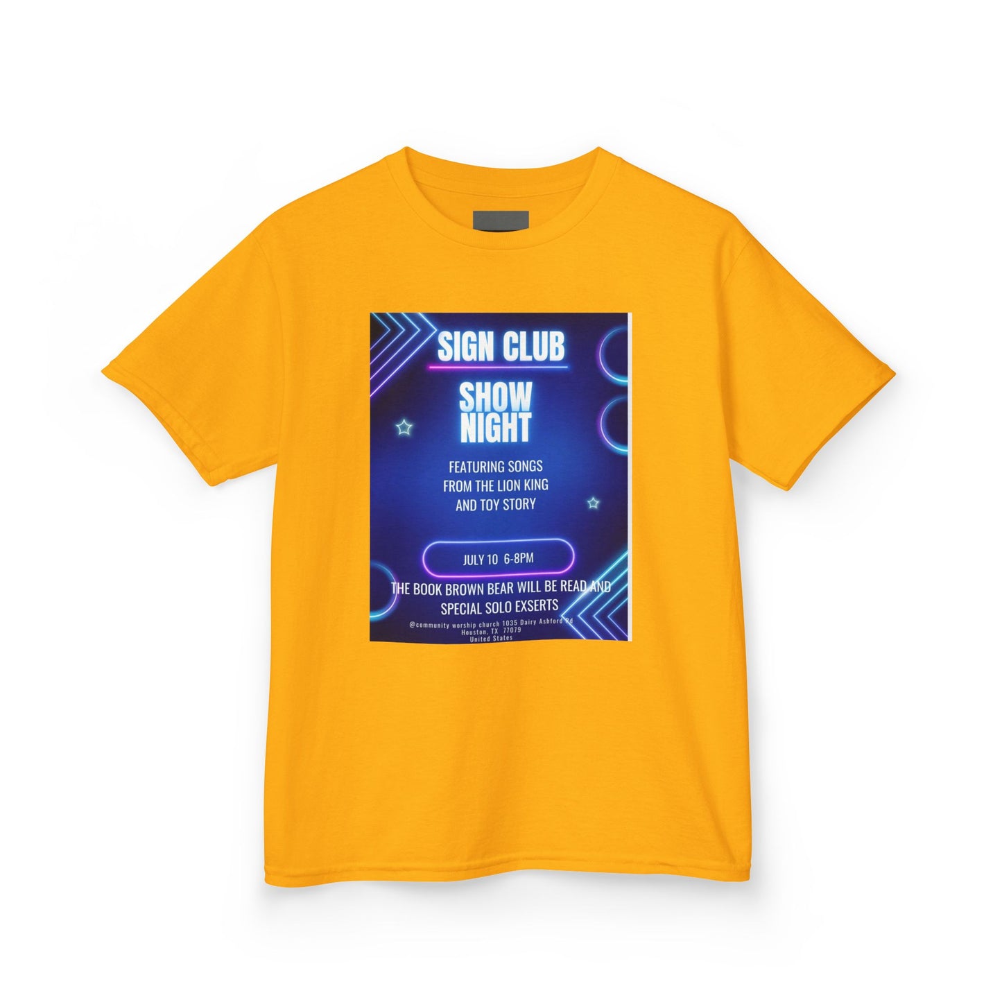 Kids show shirt